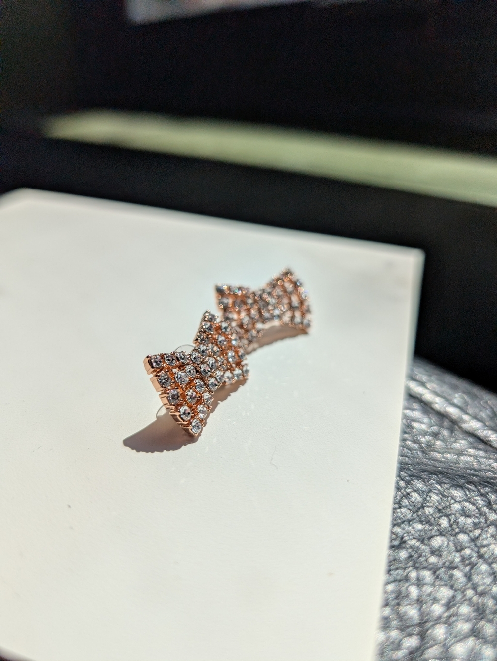 🔥CLOSET SALE🔥Kate Spade Bow Pavé Rose Gold Stud Earrings
